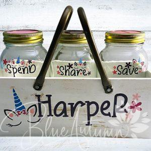 Spend Share Save Jar Set - Girls