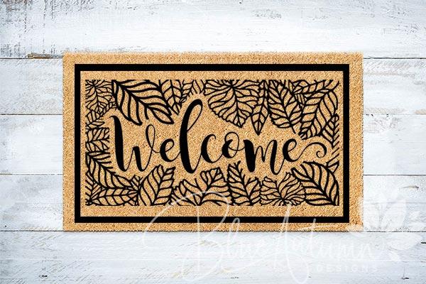 welcome-leaf-doormat Welcome Leaf Doormat