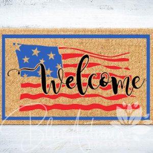 Patritotic Welcome Doormat